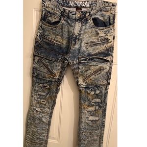 Distressed biker Jeans: Mousai